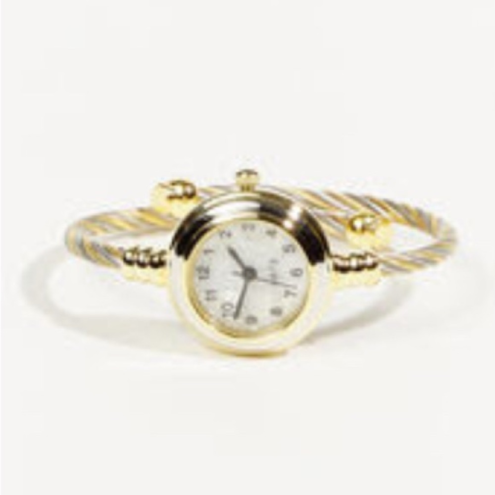Twisted Two-Tone Cuff Watch